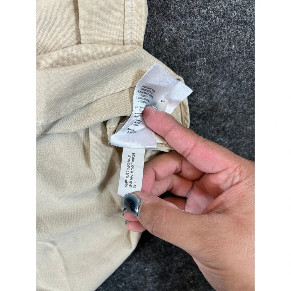 Polo Ralph Lauren Button Down Shirt Mens Large Beige Long Sleeve Minimalist